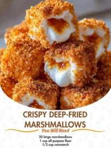 Plate of crispy deep-fried marshmallows served with dipping sauce