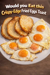 Crispy-edge fried eggs served with golden toast