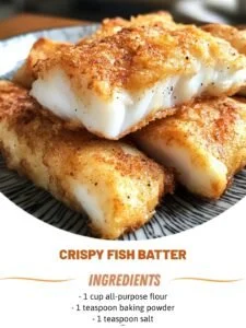 Crispy fish batter coating a perfectly fried piece of fish