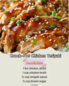 Crock-Pot Chicken Teriyaki served with vegetables and rice