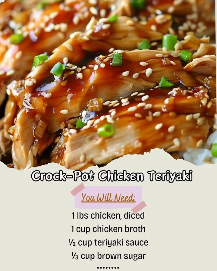 Crock-Pot Chicken Teriyaki served with vegetables and rice
