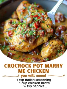 Delicious Crock Pot Marry Me Chicken cooked to perfection