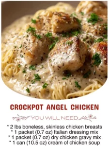 Delicious Crockpot Angel Chicken served on a plate