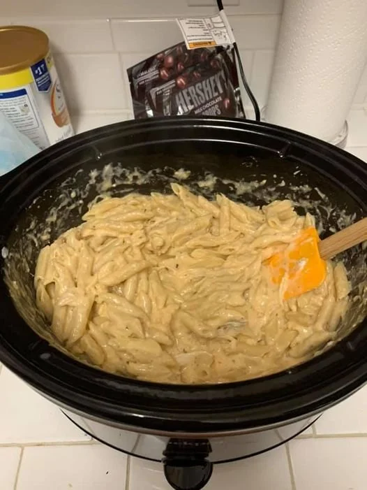 Crockpot Chicken cooked with Cream of Chicken Soup served in a bowl