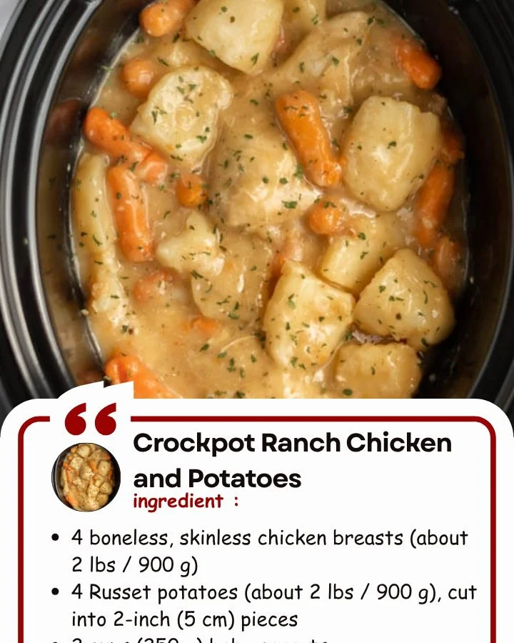 Crockpot Ranch Chicken and Potatoes