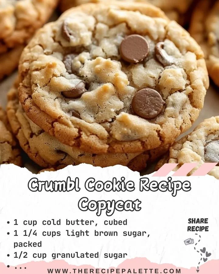 Delicious thick and chewy Crumbl cookies, homemade chocolate chip copycat recipe.