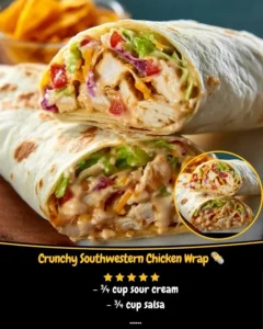 Crunchy Southwestern Chicken Wrap with fresh ingredients and vibrant flavors