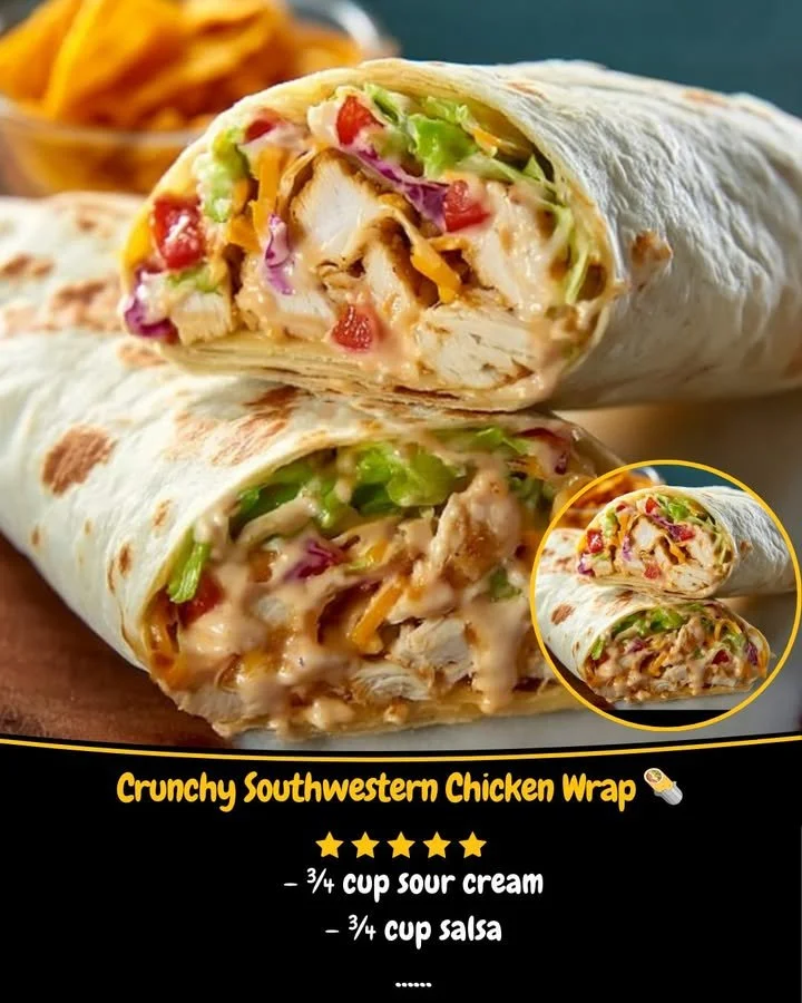 Crunchy Southwestern Chicken Wrap with fresh ingredients and vibrant flavors