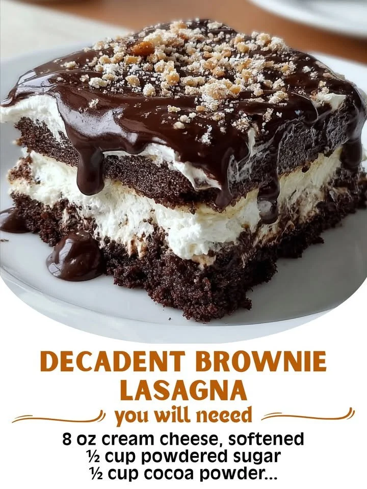 Decadent Brownie Lasagna