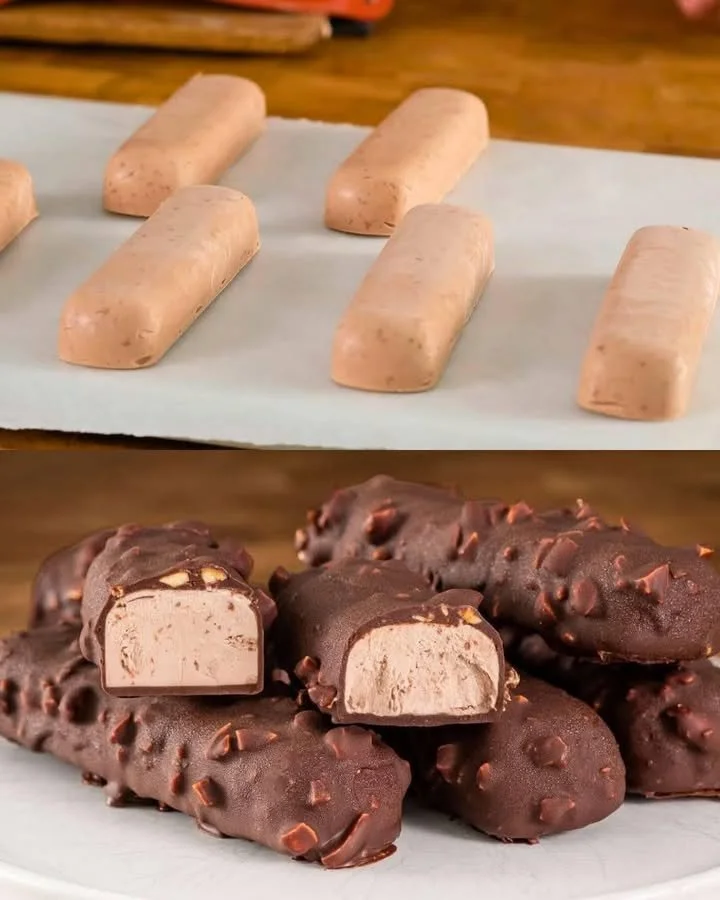 Decadent frozen chocolate bars filled with peanut goodness