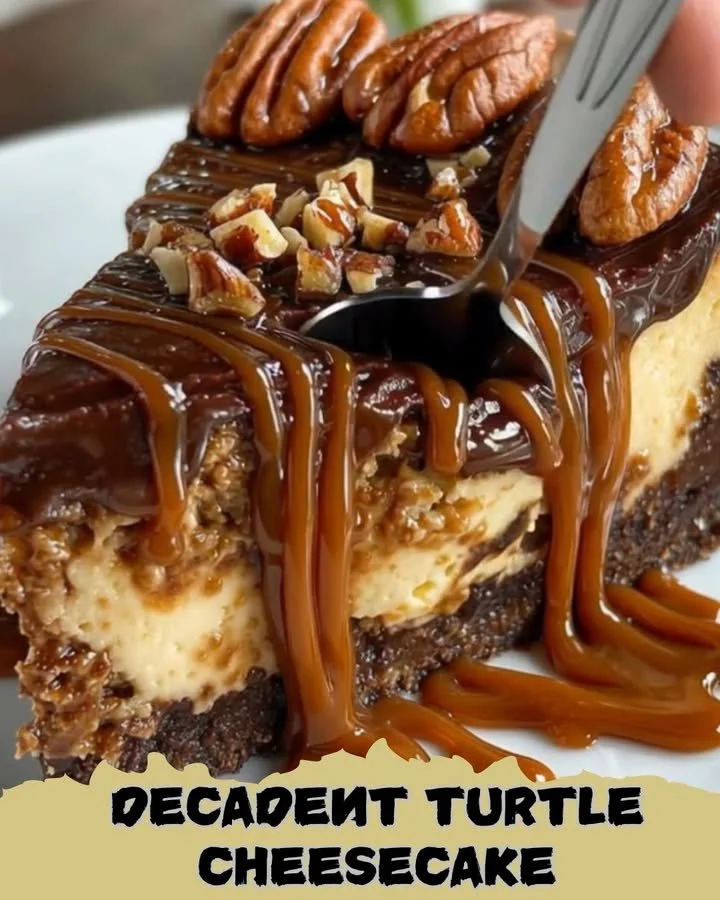 Decadent Turtle Cheesecake