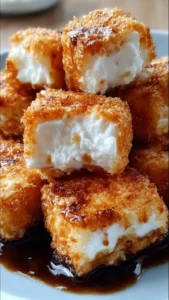 Delicious deep fried marshmallows with a golden crispy coating