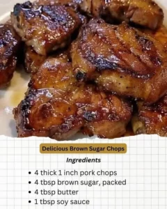 Delicious brown sugar chops grilled to perfection with a caramelized glaze