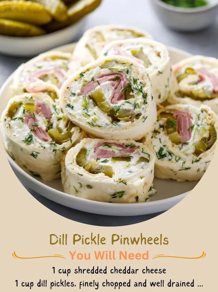 Delicious Dill Pickle Pinwheels served on a platter