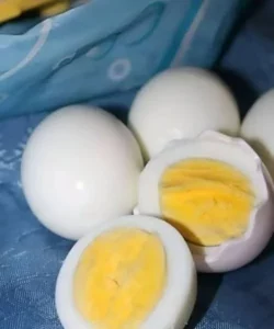 A plate of perfectly boiled eggs showcasing their health benefits.