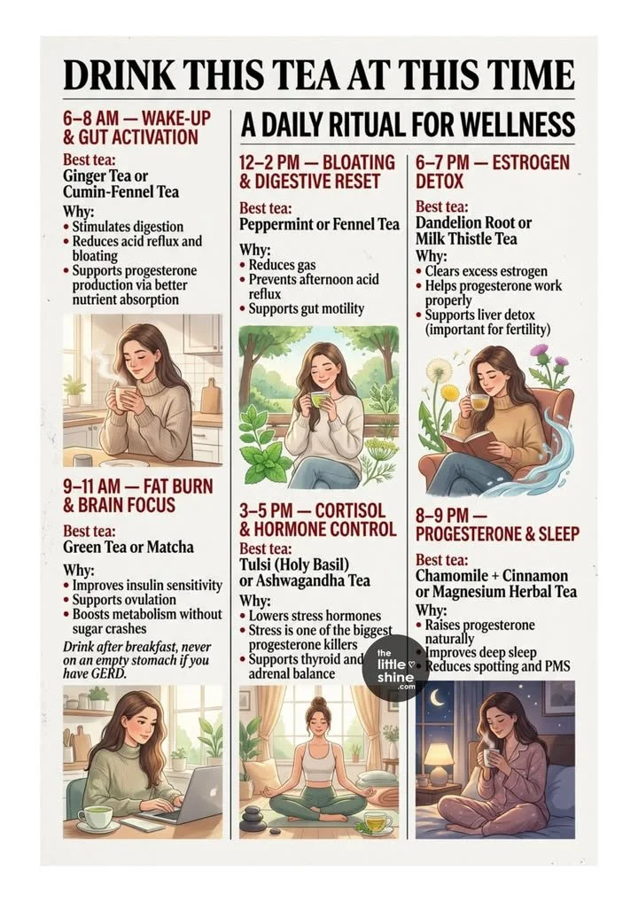 A soothing cup of tea served at the perfect time for health benefits.