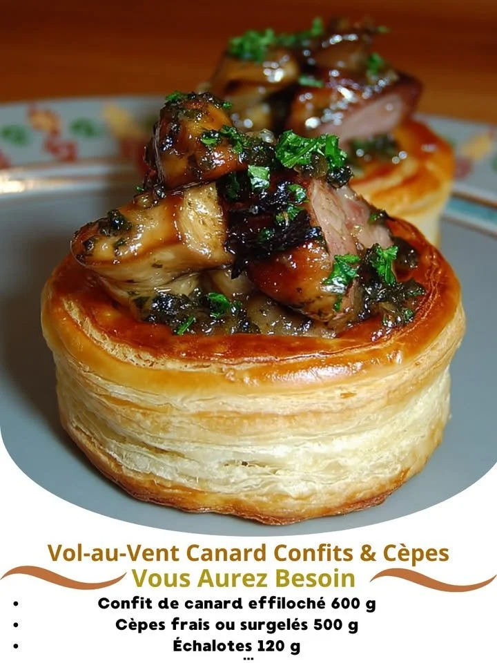 Duck Confit Vol-au-Vent & Porcini