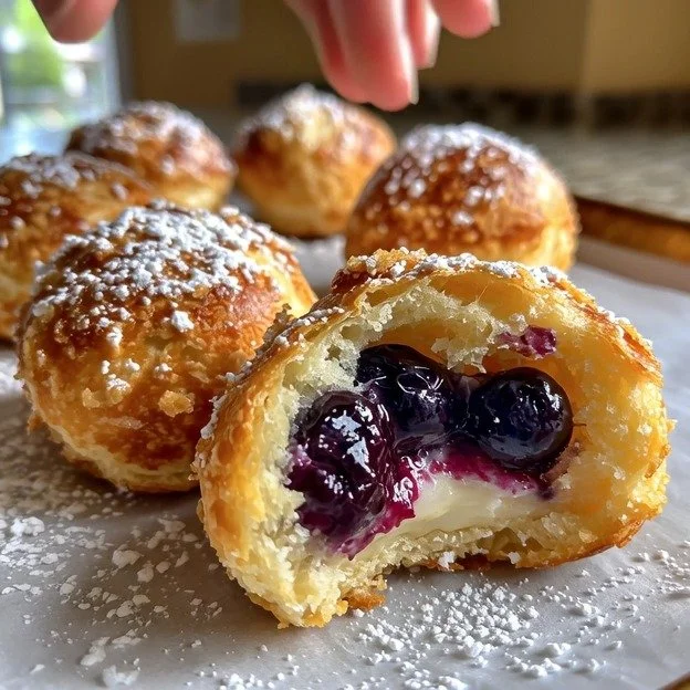 Easy Blueberry Pie Bombs