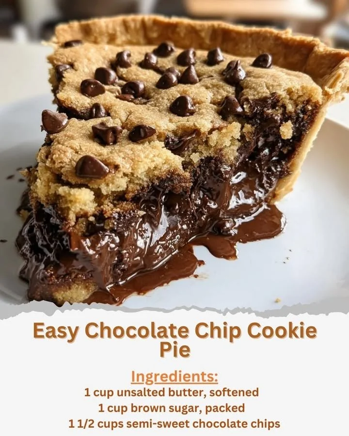 Easy Chocolate Chip Cookie Pie