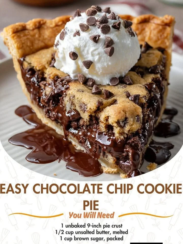 Easy Chocolate Chip Cookie Pie
