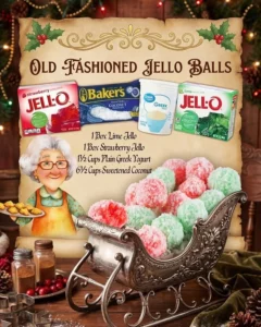 Colorful Easy Christmas Jello Balls served on a festive platter