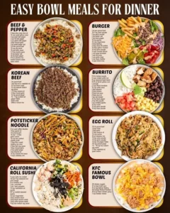 A colorful and nutritious dinner in a bowl recipe featuring fresh ingredients.