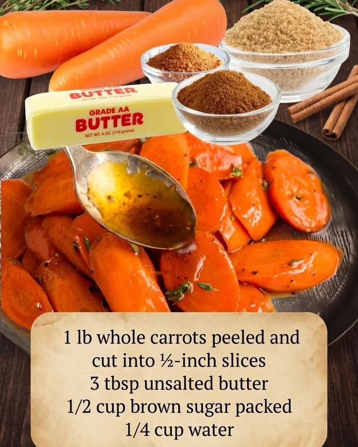 Bowl of easy glazed carrots served as a side dish