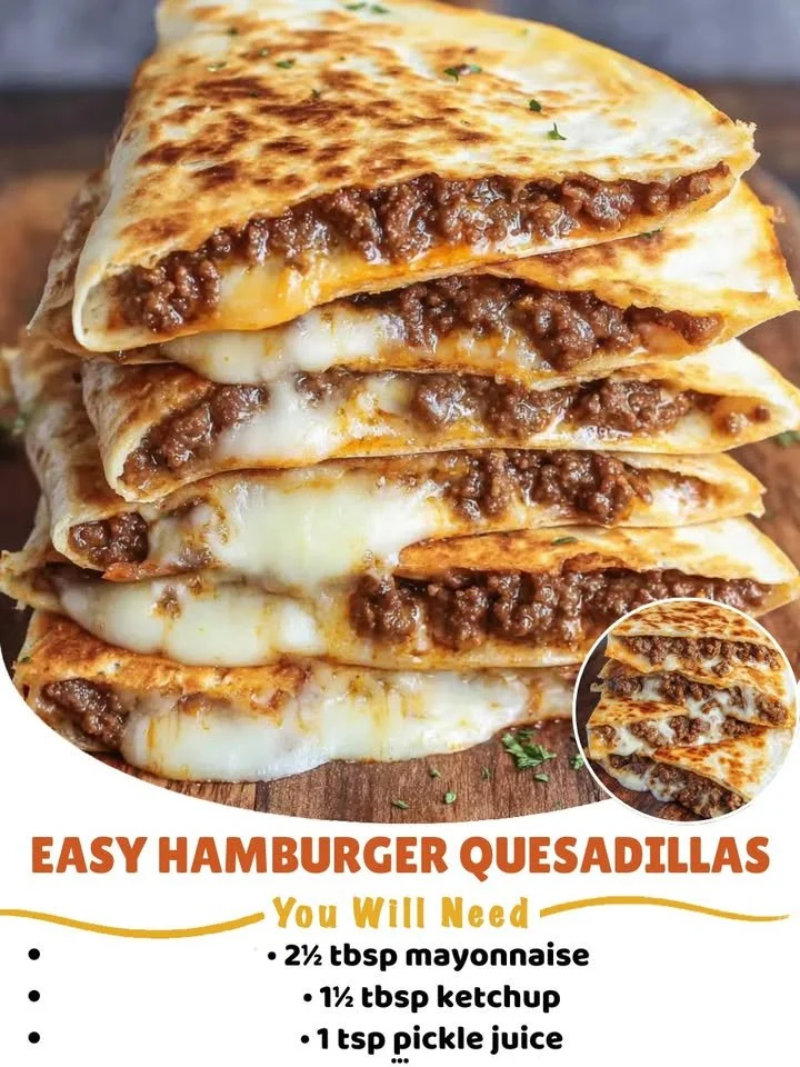 Easy Hamburger Quesadillas