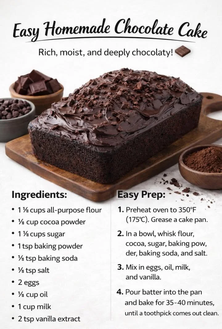 Delicious homemade chocolate cake showcasing layers of rich chocolate frosting