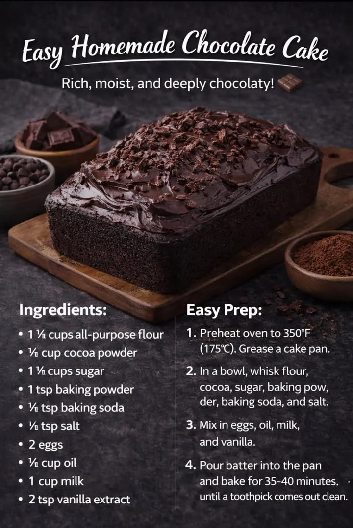 Easy Homemade Chocolate Cake