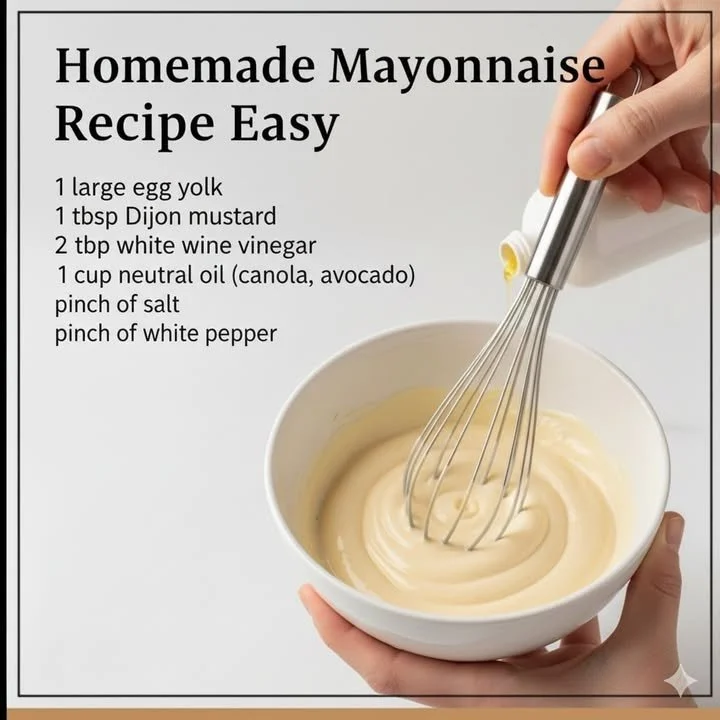 Easy homemade mayonnaise recipe for delicious meals