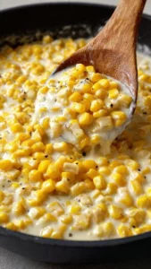 Delicious honey butter skillet corn recipe served warm in a cast iron skillet