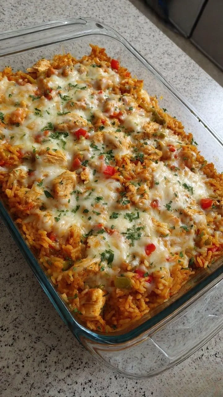 Delicious Fajita Chicken Casserole with colorful peppers and spices