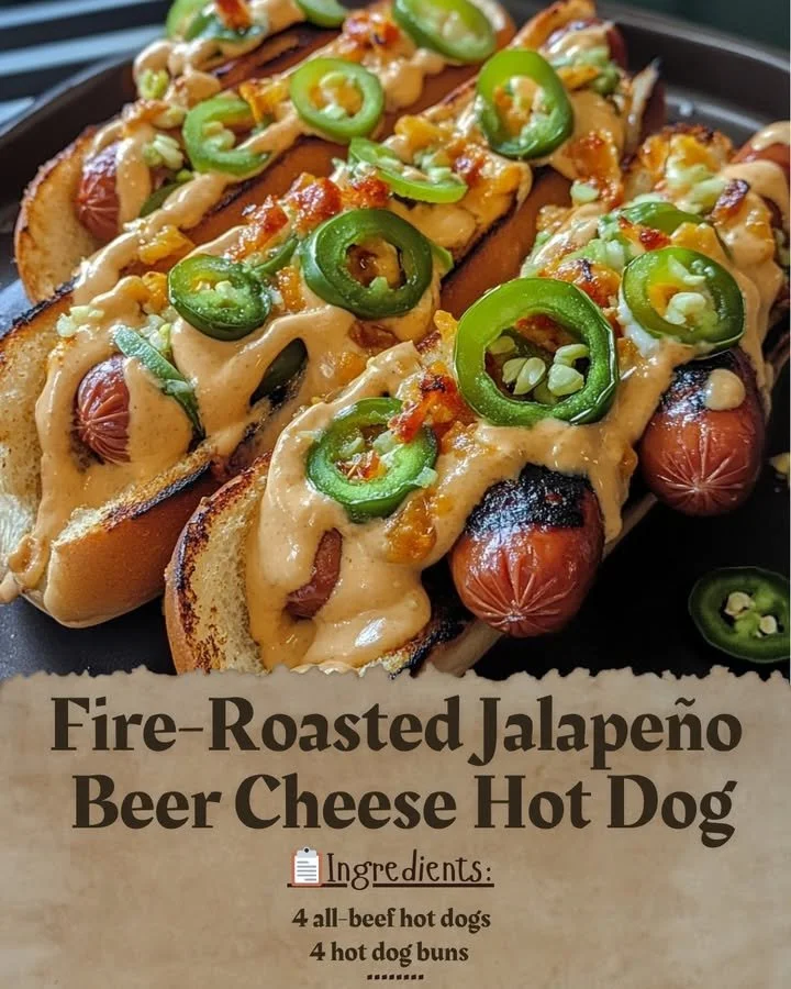 Fire-Roasted Jalapeño Beer Cheese Hot Dog