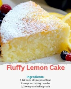 Fluffy lemon cake topped with fresh lemon zest and icing