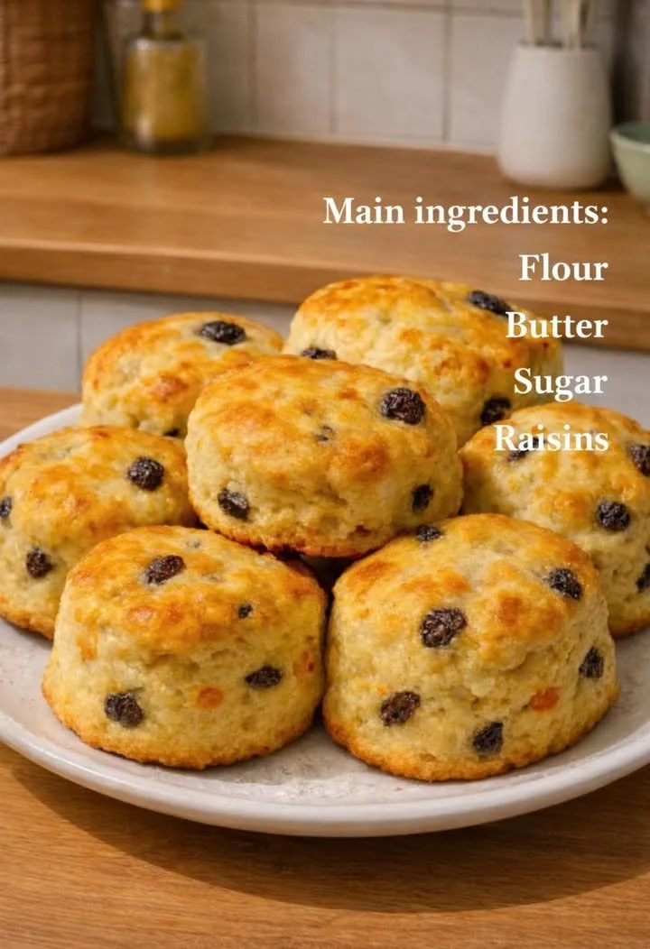 Fluffy Raisin Scones