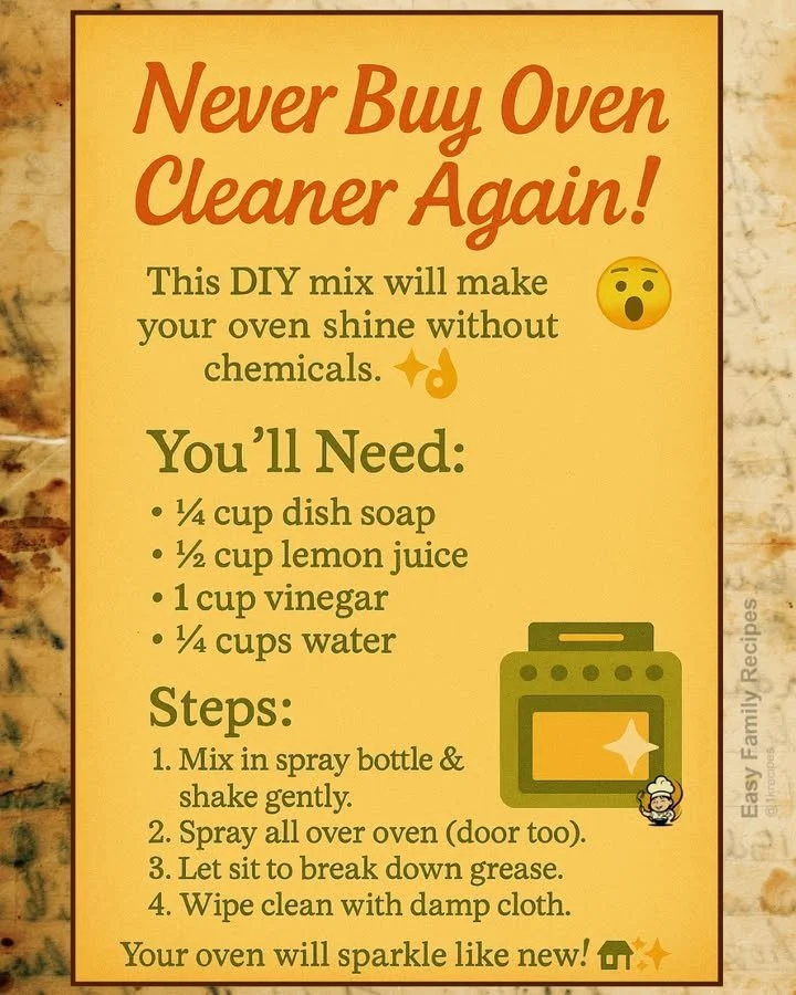 Homemade oven cleaner ingredients with lemon for fresh scent and effective cleaning.