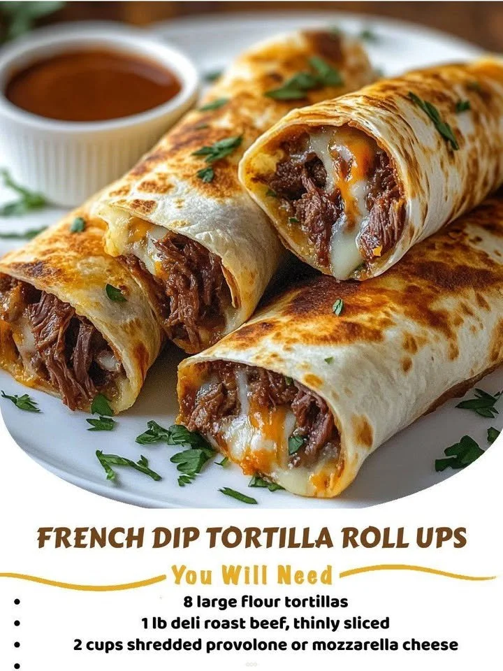French Dip Tortilla Roll Ups