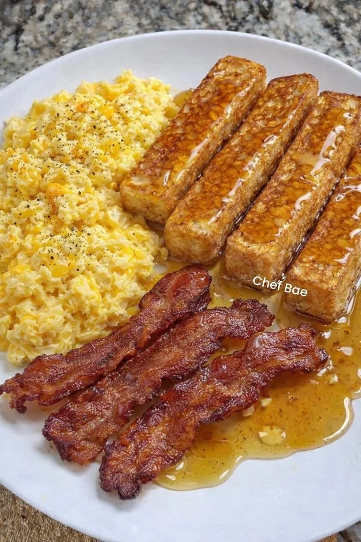 French Toast Sticks Breakfast Plate