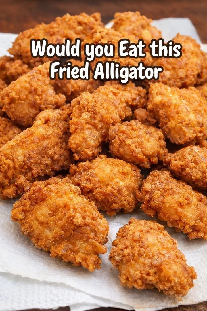 Plate of crispy fried alligator served with dipping sauce