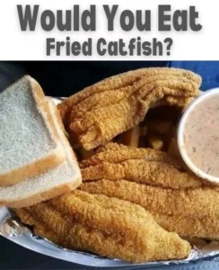 Deliciously crispy fried catfish served with lemon wedges and tartar sauce.