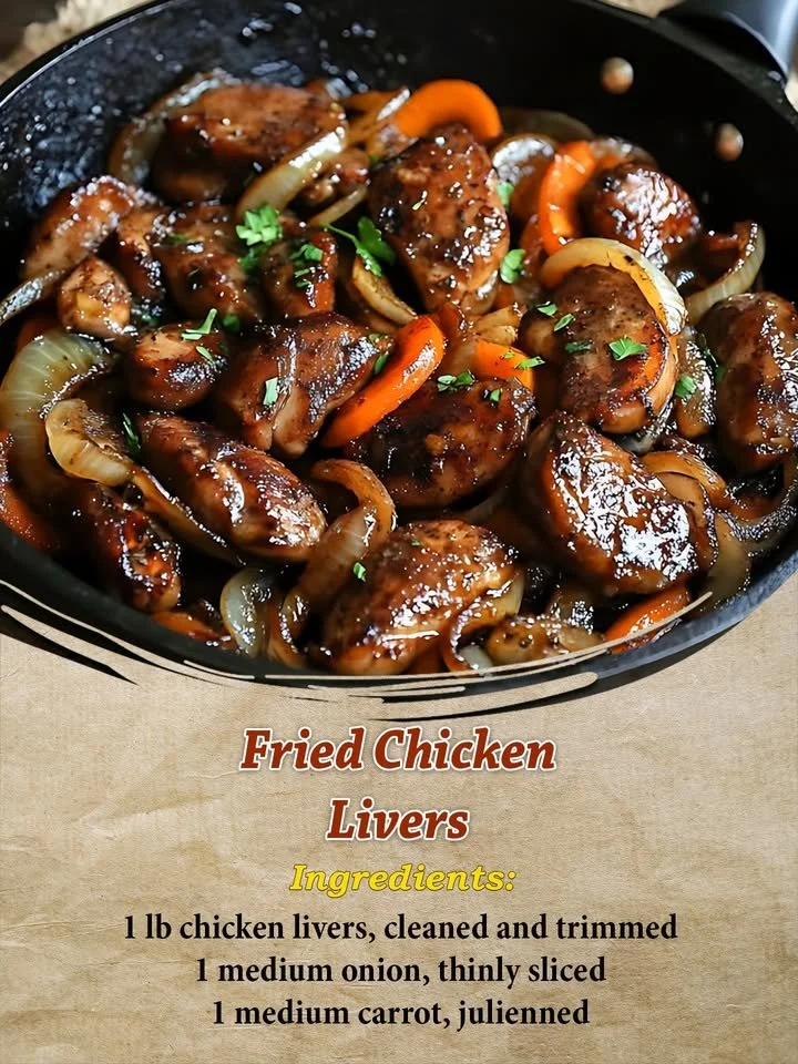 Plate of crispy fried chicken livers seasoned to perfection