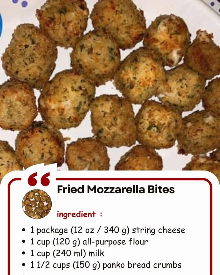 Plate of crispy Fried Mozzarella Bites served with marinara sauce