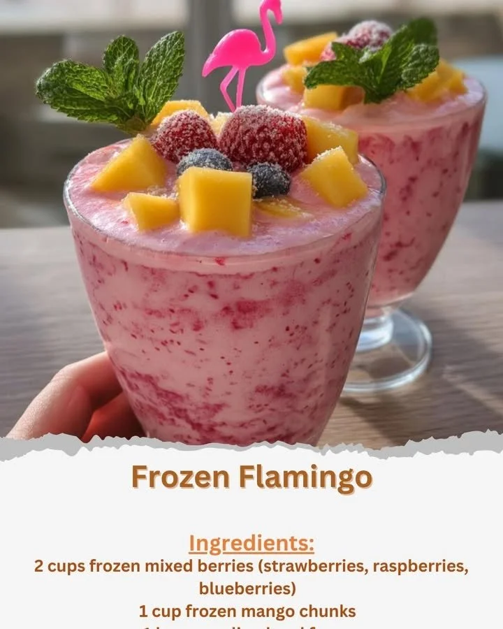 Charming frozen flamingo figure showcasing vibrant winter design