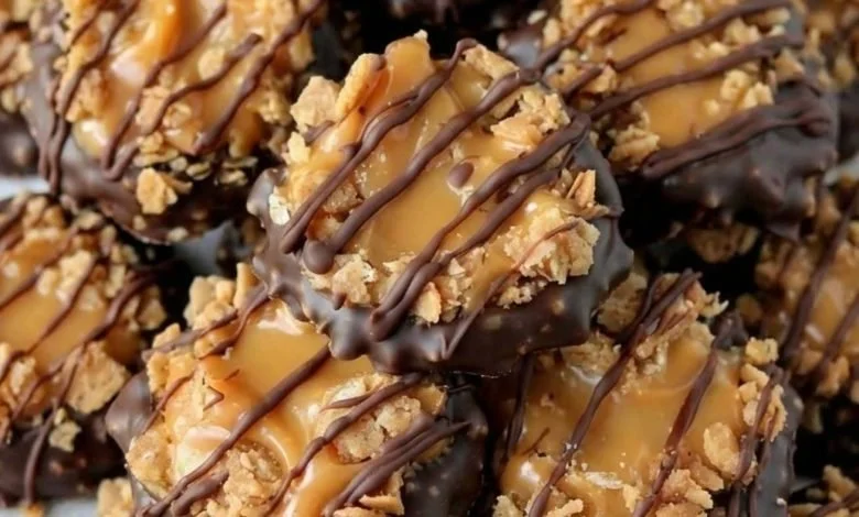 Delicious Fudge Stripe Shortbread Cookies with chocolate drizzle