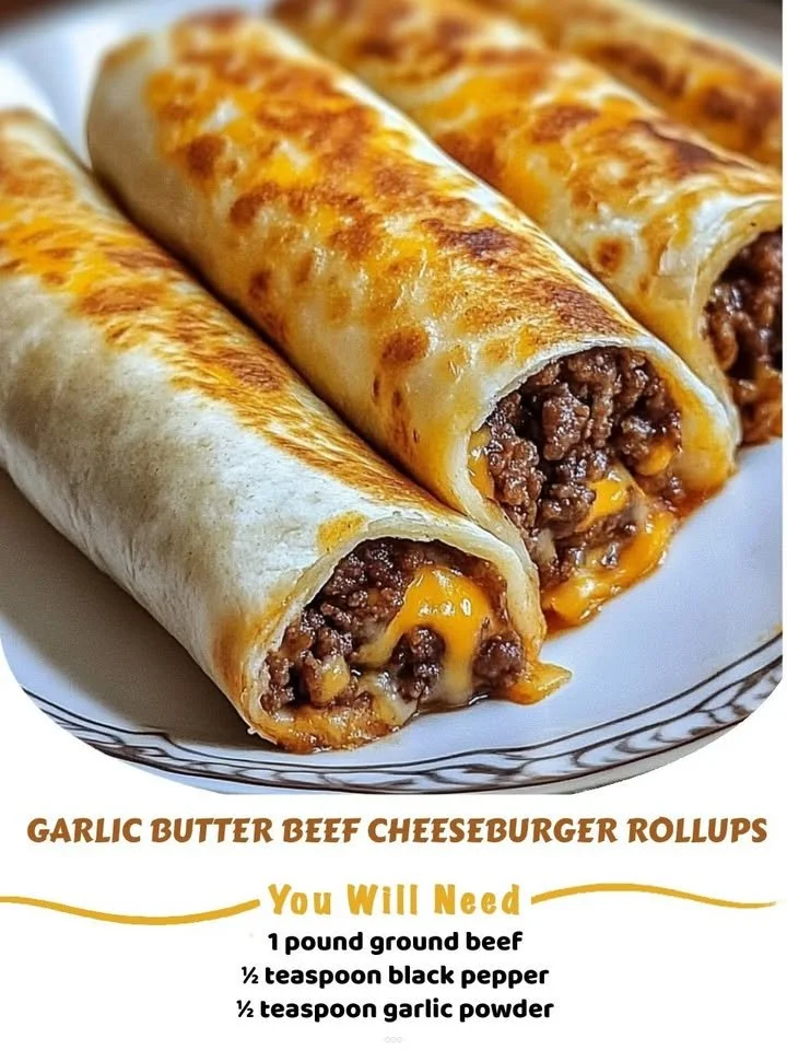Garlic Butter Beef Cheeseburger Rollups