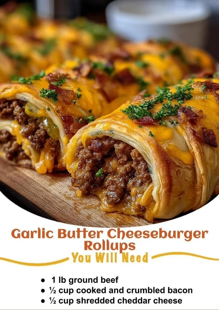 Garlic Butter Cheeseburger Rollups
