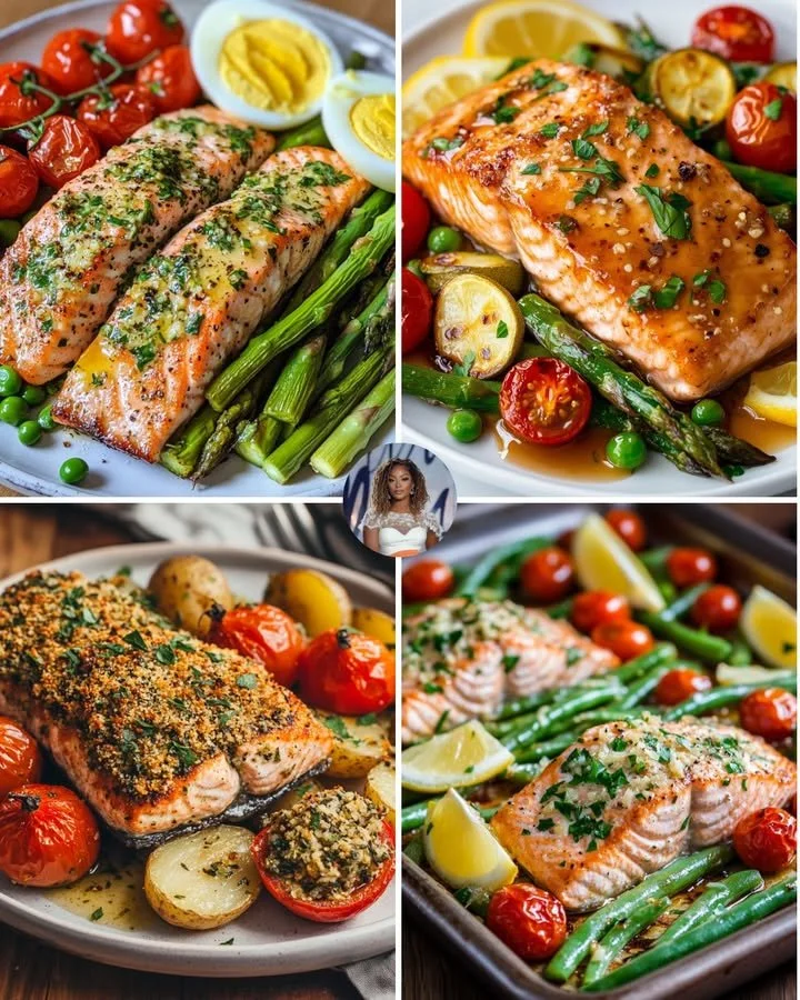 Garlic Butter Salmon & Roasted Asparagus