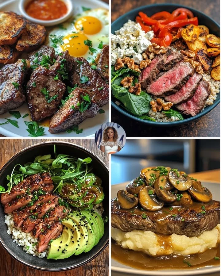 Garlic Butter Steak & Roasted Cauliflower Bowl