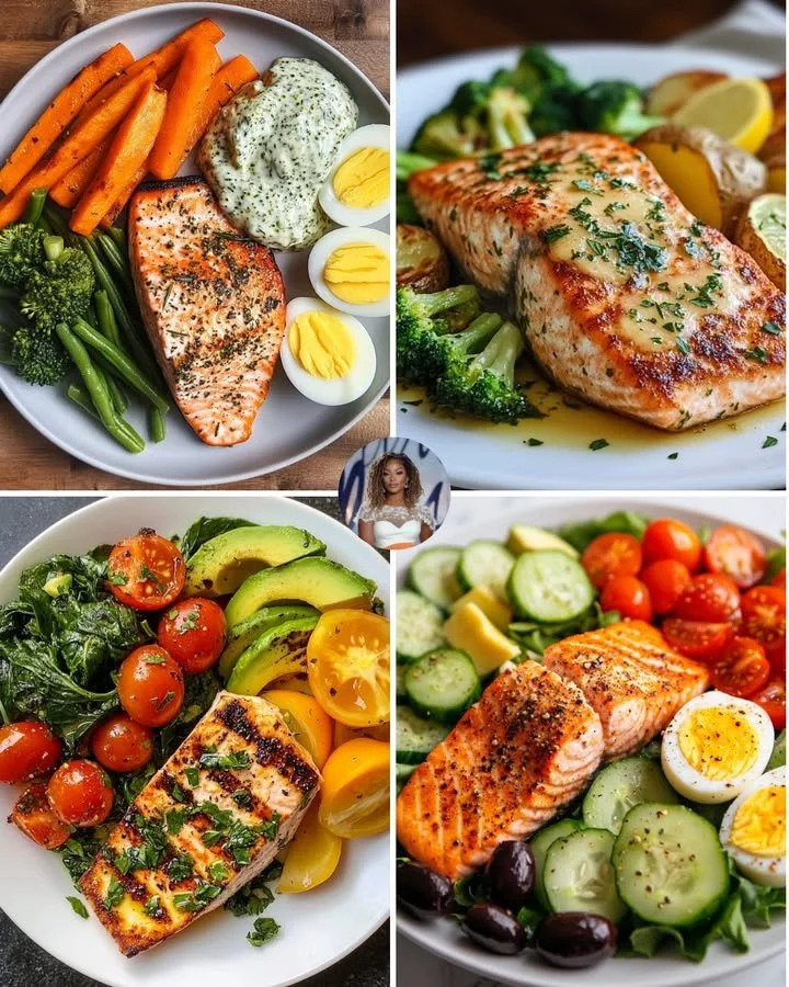Garlic Herb Salmon & Roasted Veggies